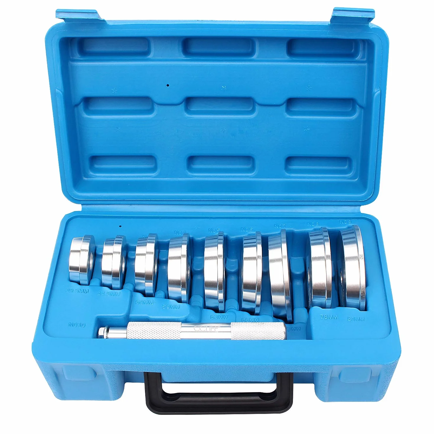 CCLIFE Set de 10 Piezas Punzones de Aluminio para Prensa de Taller, Herramientas para Rodamientos, Casquillos y Sellos de Aceite