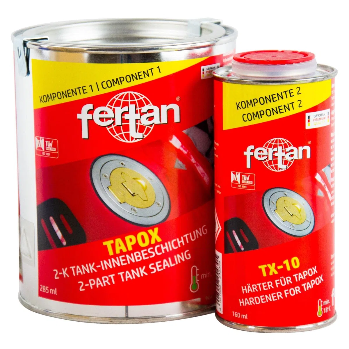 Fertan 24030 tapox de 2 K Revestimiento, Color Rojo