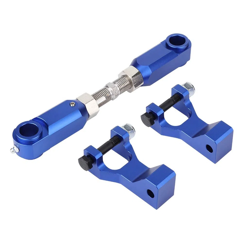 KIMISS Kit de Descenso Trasero Delantero, Frenado y Suspensión ATV, Kit de Descenso Trasero Delantero Ajustable ATV Compatible con Raptor 350 660 700Blue (Azul)