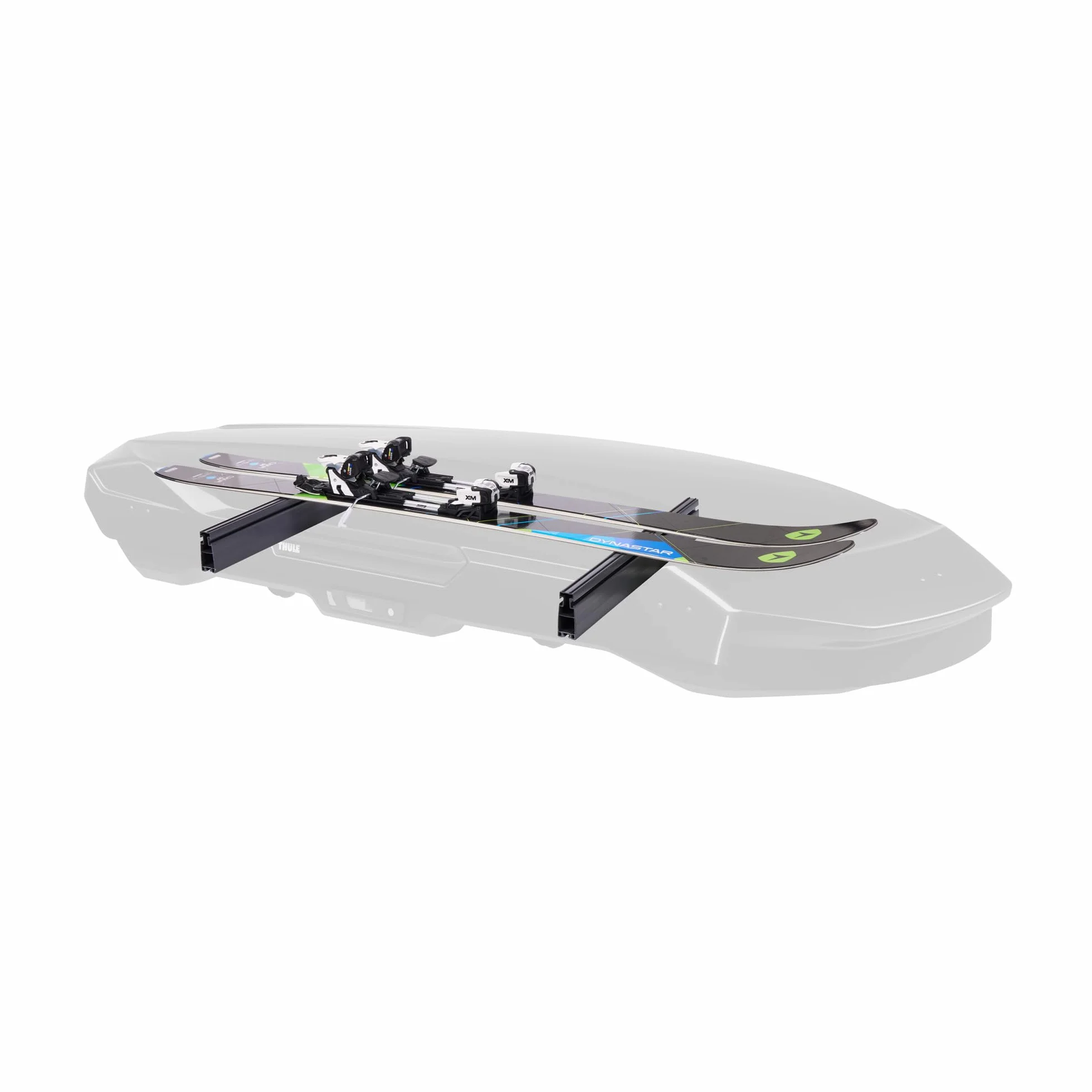 Thule Box Ski Carrier Adapter 694-8, para un Transporte Seguro y Protegido de los esquíes Dentro del Cofre portaequipajes.