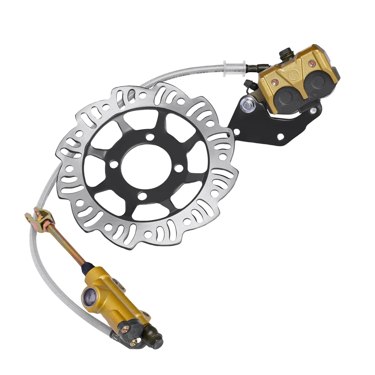 Kit de frenos hidráulicos de 4 tiempos | Motocross Dirt Bike Pocketbike disco trasero discos de freno freno freno hidráulico, 49-125 cc