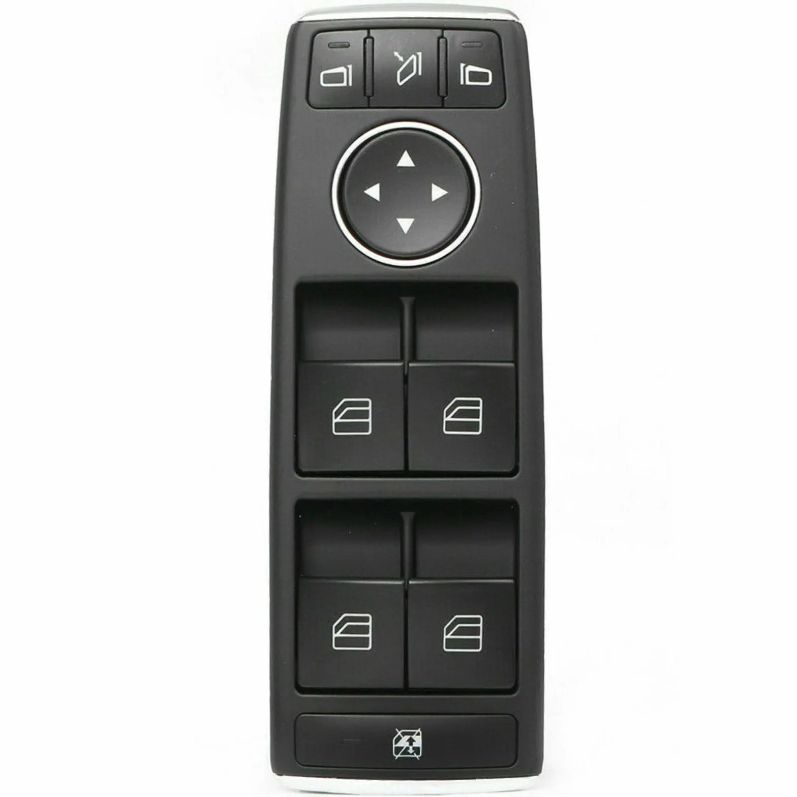 Twowinds - Interruptor Elevalunas A2128208310 Compatible con Mercedes W204, W212, C207, A207 - Botón Ventana - Botonera Ventanilla - Ajuste Retrovisor Negro Manual Pulsador