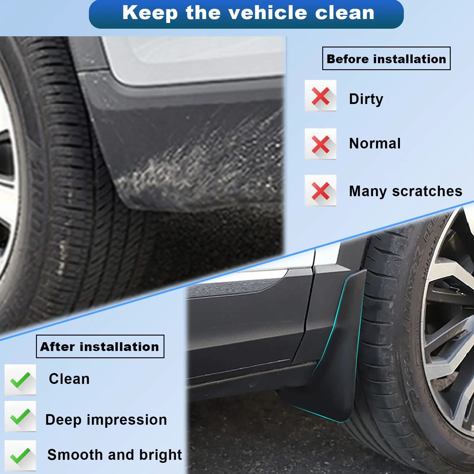 [4 Piezas] CDEFG Compatible con Toyota RAV4 2019-2022 2023 2024 2025 de Aletas de Barro para Coche Protector contra Salpicaduras Guardabarros para Guardabarros con Tornillo de fijación