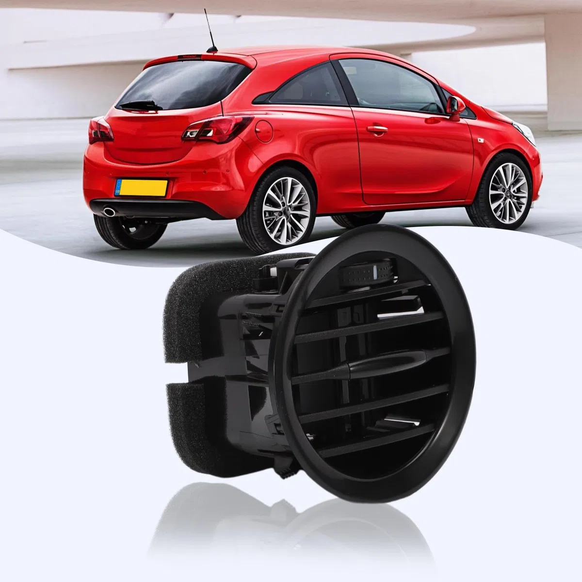 4pacs Cubierta de ventilación de aire acondicionado Rejilla de salida del tablero compatible con Opel Corsa D 13417363