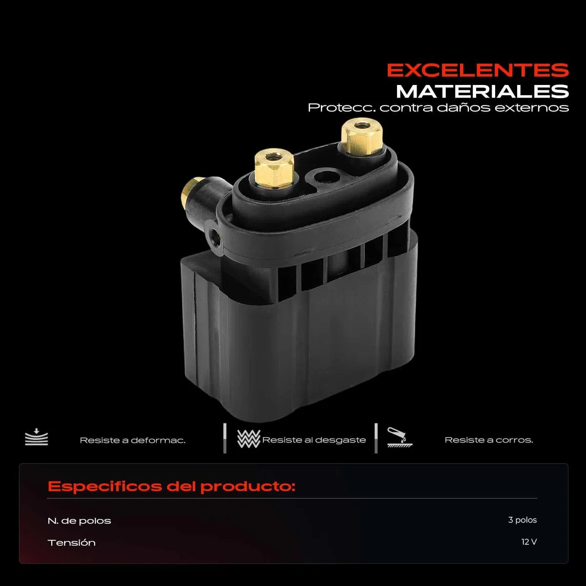 Frankberg Unidad de válvulas Suspensión neumática Bloque de válvulas 3-Polos Compatible con Viano W639 3.0L 2003-2025 Vito Bus W639 Electric 2003-2014 Replace# A6393280030