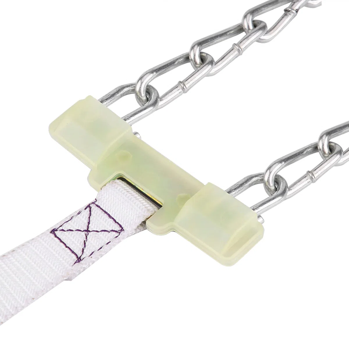 Fydun Cadena Antideslizante de Acero para Neumáticos - 3 Piezas con Clip de Seguridad para Coche, Camión y SUV en Nieve (M)