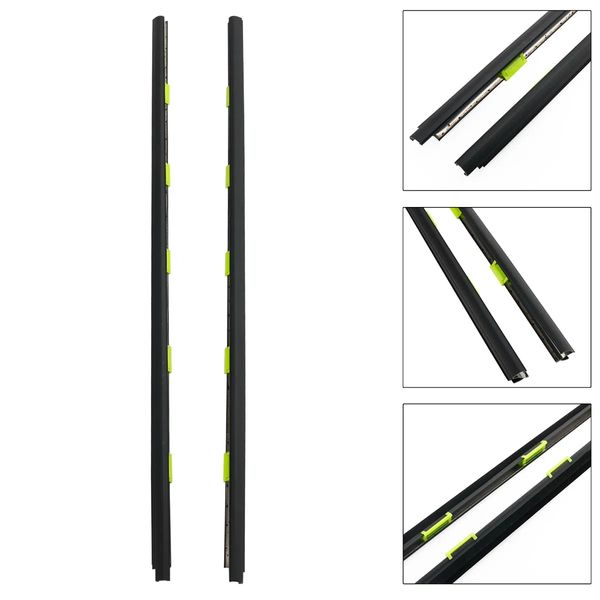 L+R Door Window Weather Molding 72410-S03-003 Apto para Honda Civic EK 1996-2000