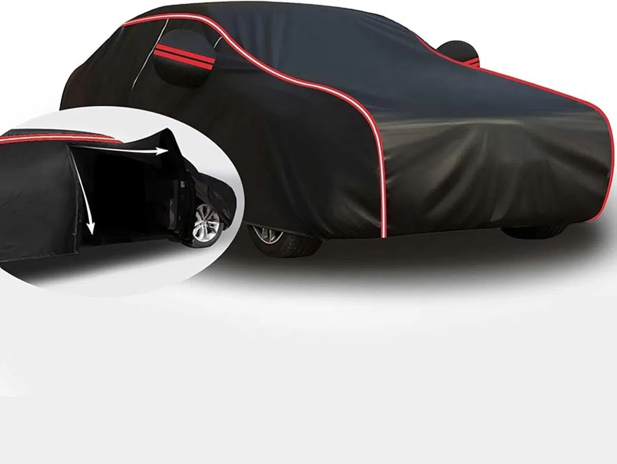 Funda Coche para BMW X2 (2018-2024), Lona Funda Coche Exterior, Funda Protectora Durable con Cremallera, Tela Oxford Impermeable, Anti-UV y Antienvejecimiento