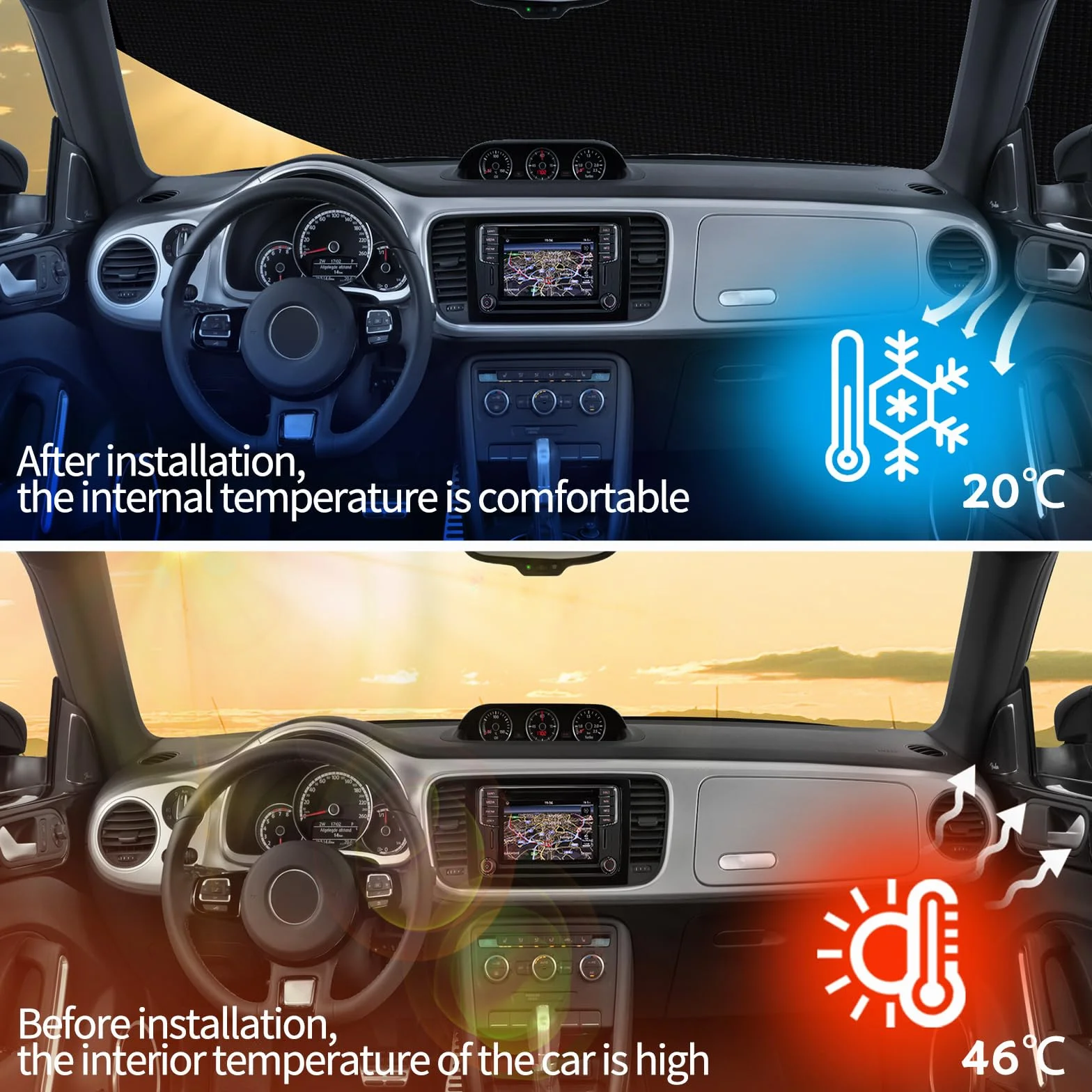 Funda impermeable para coche compatible con Smart Fortwo W453 2015-2024, 6 capas para exteriores, cubierta completa para automóvil, protección contra el sol, lluvia, rayos UV, polvo, con cremallera de