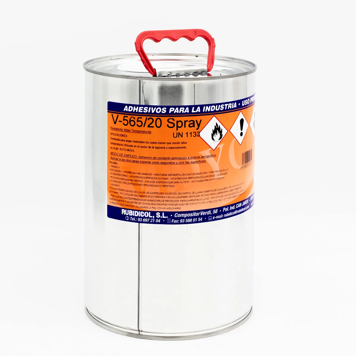 Pegamento resistente alta temperatura para tapicería y TECHO COCHE. Lata de 5L. Cola resistente para aplicar con PISTOLA, super adhesivo y extra fuerte.