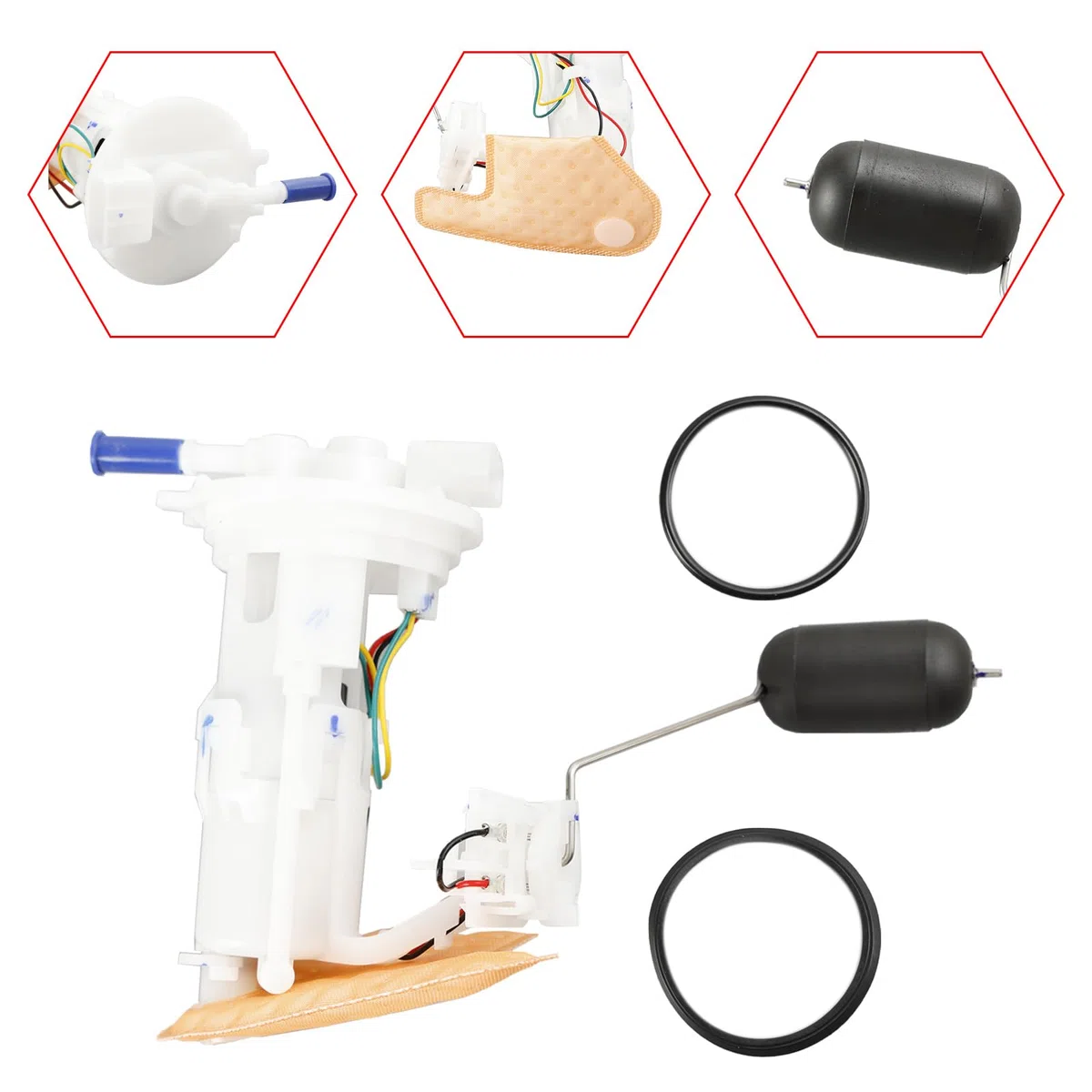 Topteng Fuel Pump Assy 16700-K77-V01 Apto para Honda SH125 ABS 2017-2020, Apto para Honda SH150 ABS 2017-2019
