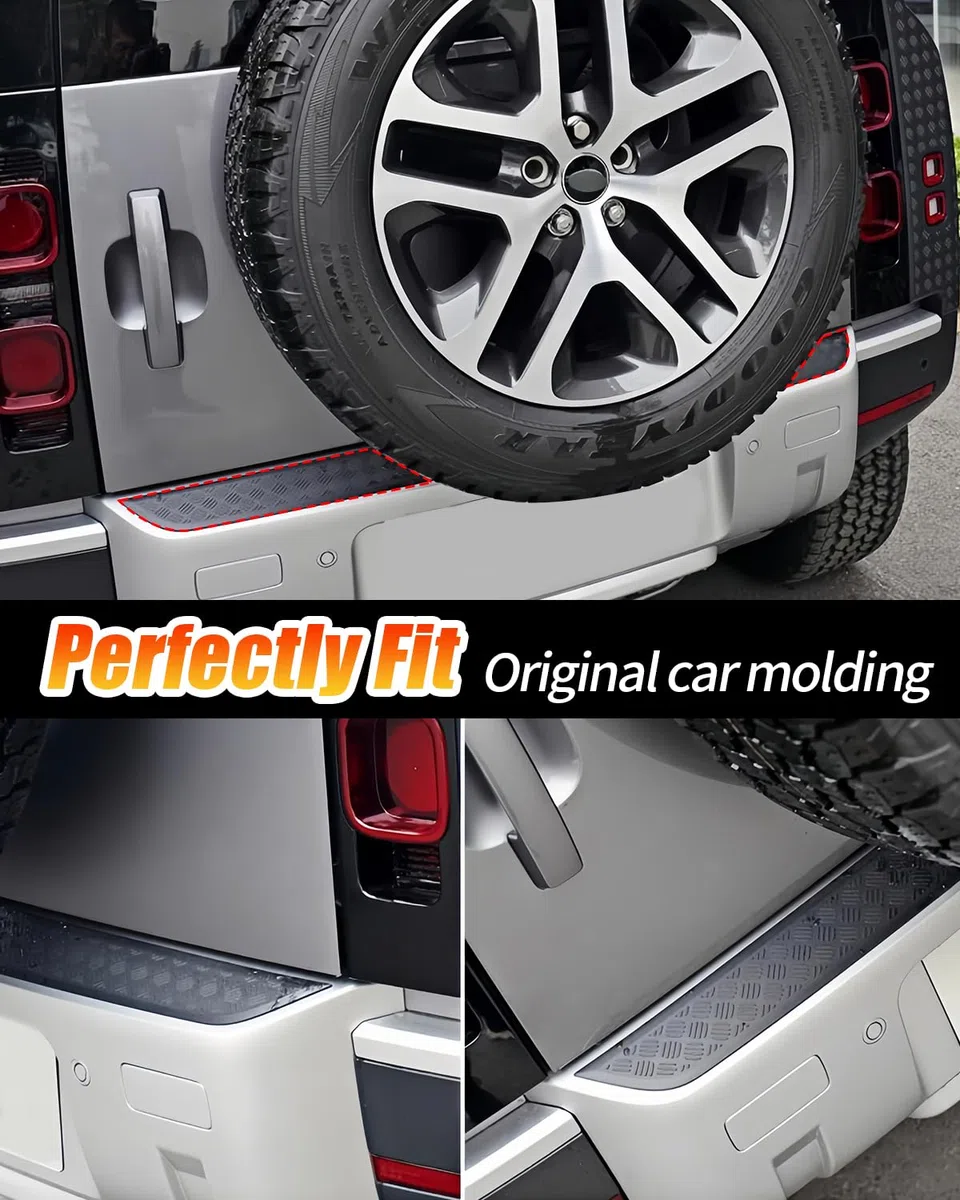 Funda Protectora antiarañazos Compatible con Land Rover Defender 90 110 130 2020-2025 Accesorios Exteriores (Parachoques Trasero)