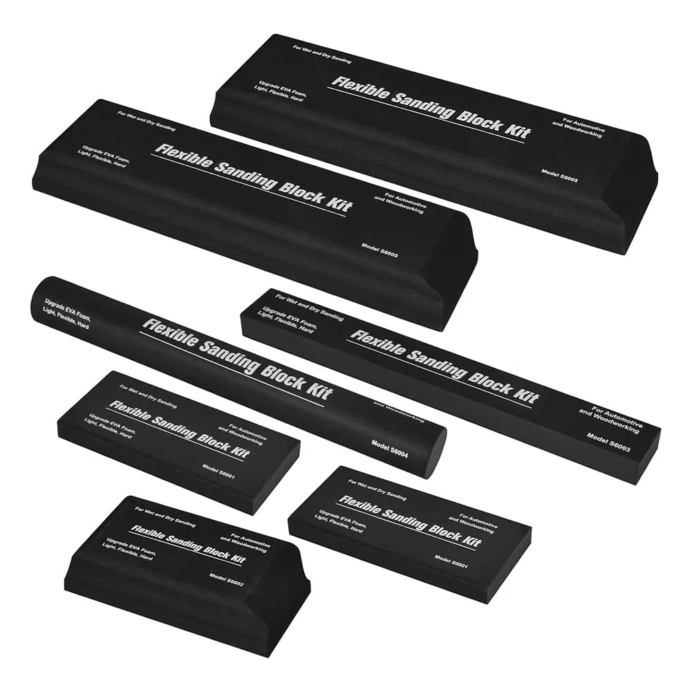 Juego de bloques de lijado para automóvil, bloques de lijado flexibles de espuma EVA húmeda o seca