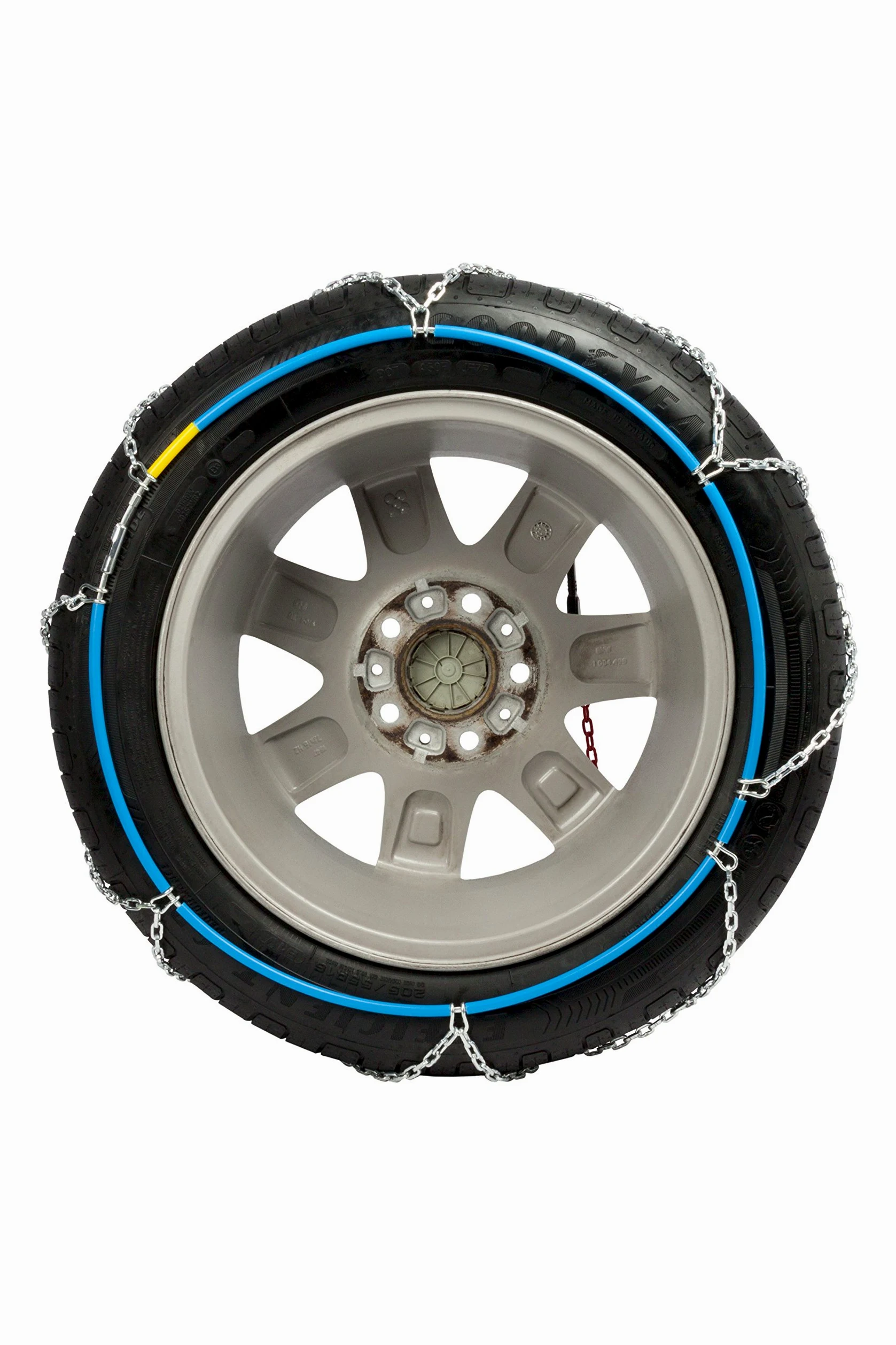 Goodyear Juego de 2 Cadenas de Nieve Metálicas para Coche de 9 mm Talla 80 con Tensor Automático Goodyear