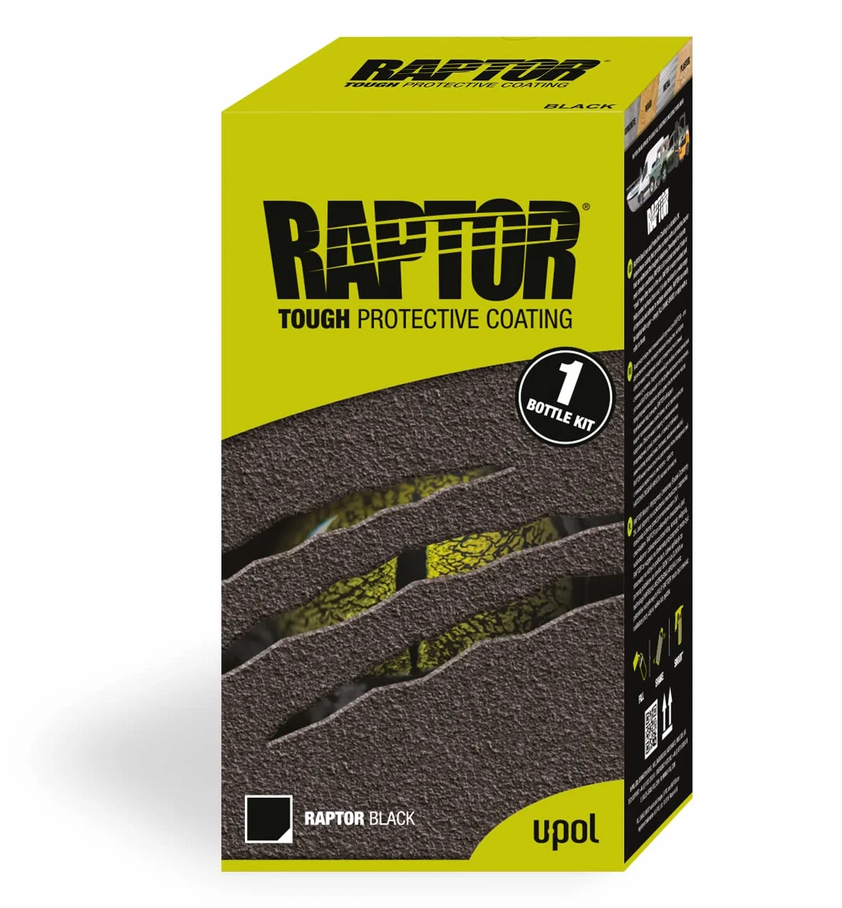 Raptor Pintura Protectora, Kit de 1 Botella 0,95 litros (Incluido el endurecedor), Negro