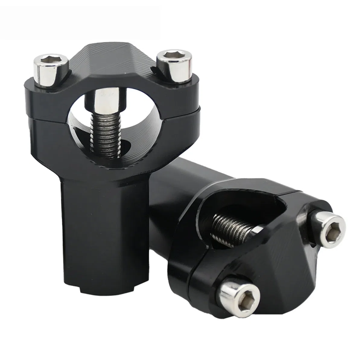 Motocicletas Manillar Extensor Compatible con SXF XC XCF XCW SX EXC 125-530 Adventure 1290 1190 1090 890 790 690, Soporte de Abrazadera para Manillar Elevador Motocicleta CNC(Black Increased)