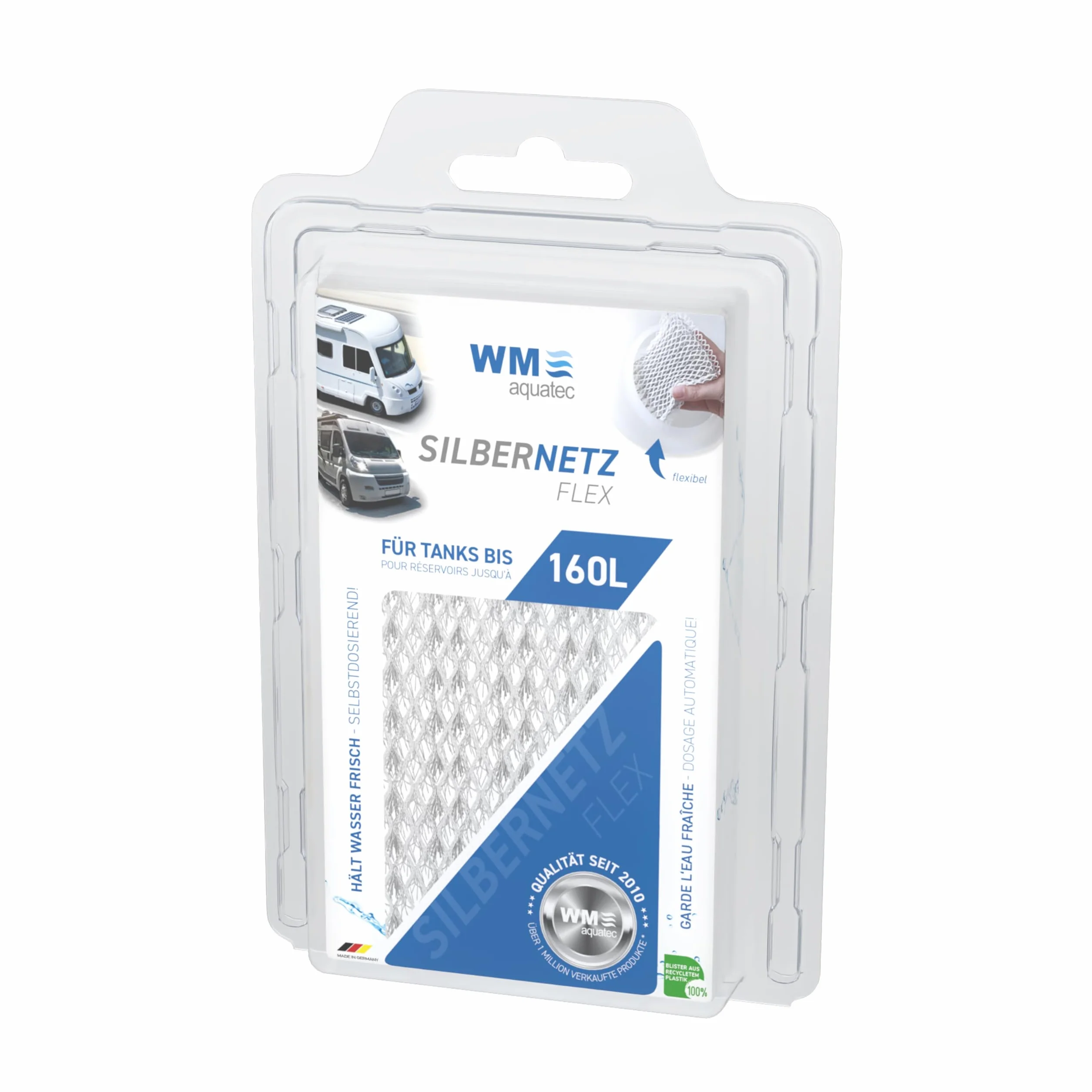 WM aquatec - SilberNetz - Sistema para conservar agua (sistema Silvertex) para tanques de agua dulce, 120 litros