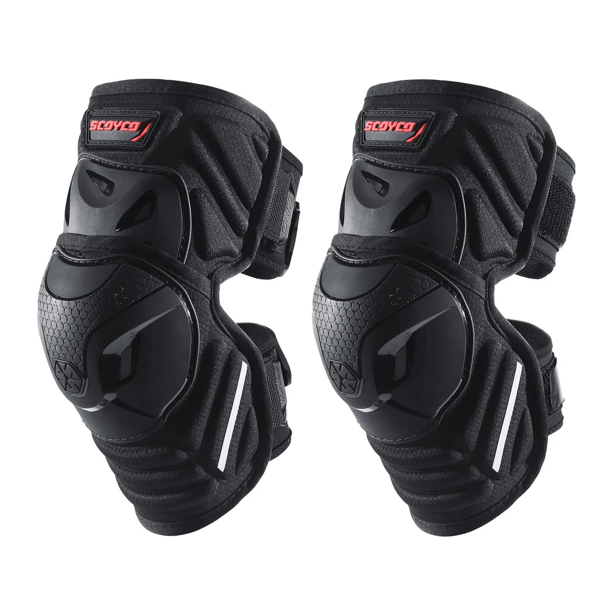 Scoyco Protectores de rodillas para motocicleta, nivel de protección CE 1 Multifuncional protector de rodillas para motocross patines en línea MTB Skateboard E-Bike Carcasa de TPU Equipo de protección