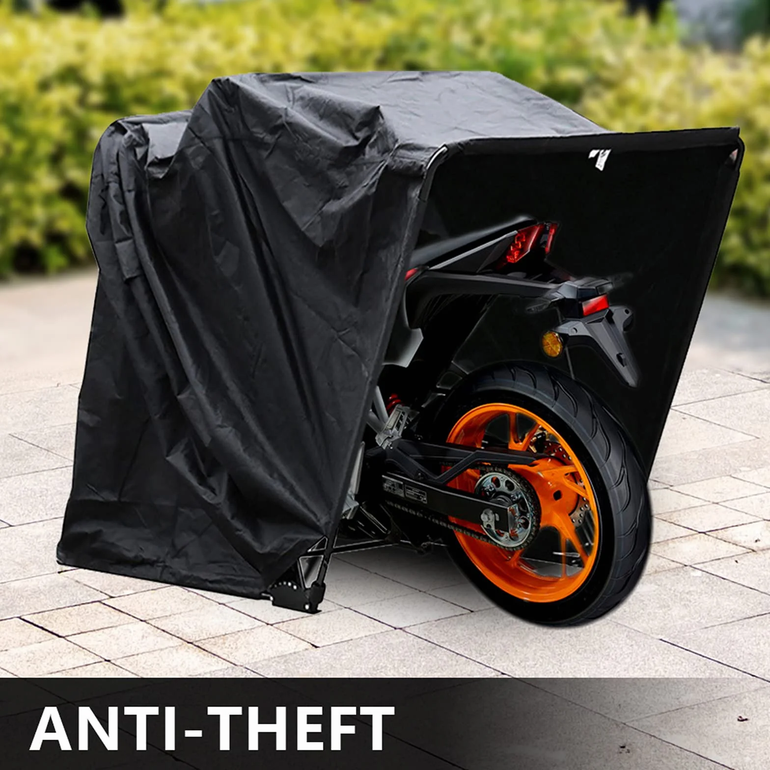 Garaje tienda motocicleta Garaje plegable impermeable Motoguard impermeable Garaje tienda Oxford Garaje plegable universal con bolsa negro