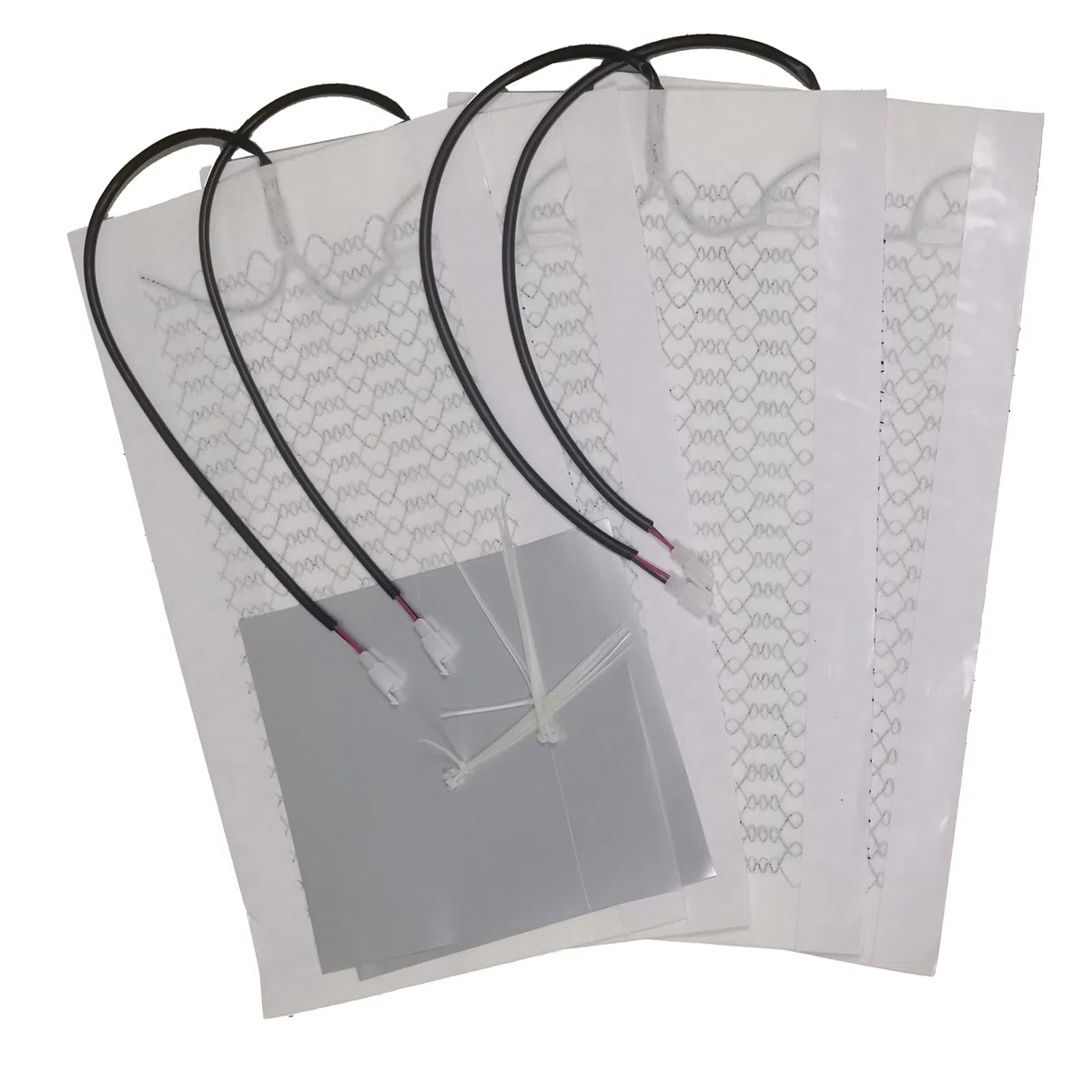 Kit de calefacción de fibra de carbono para asiento de coche con interruptor, 3 niveles, universal, para asientos de coche, 4 almohadillas (2 asientos) - E