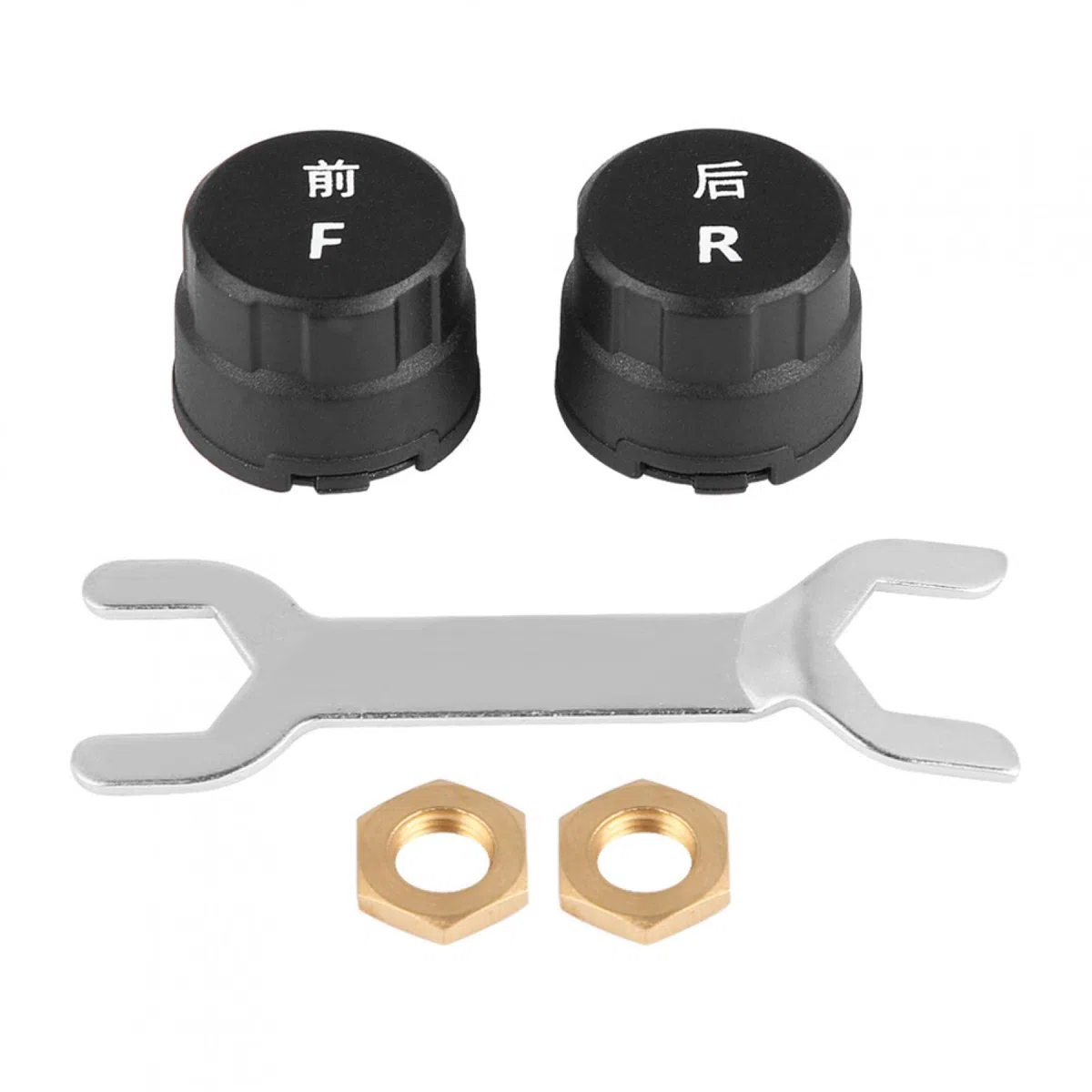 Sistema de monitoreo de presión de neumáticos, 3V motocicleta TPMS BT Sistema de monitoreo de temperatura de presión de neumáticos para iOS/Android con sensor de neumáticos