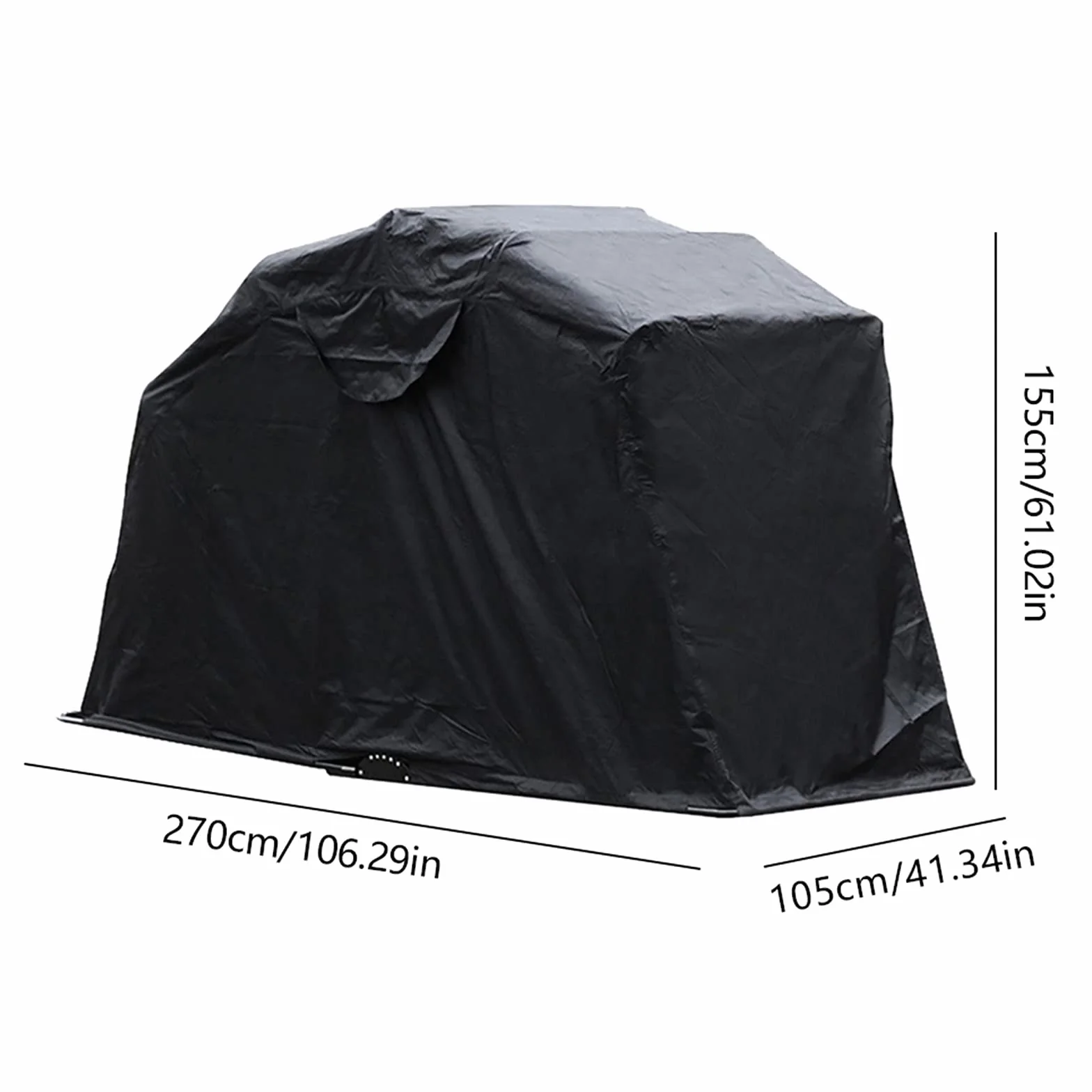Garaje tienda motocicleta Garaje plegable impermeable Motoguard impermeable Garaje tienda Oxford Garaje plegable universal con bolsa negro