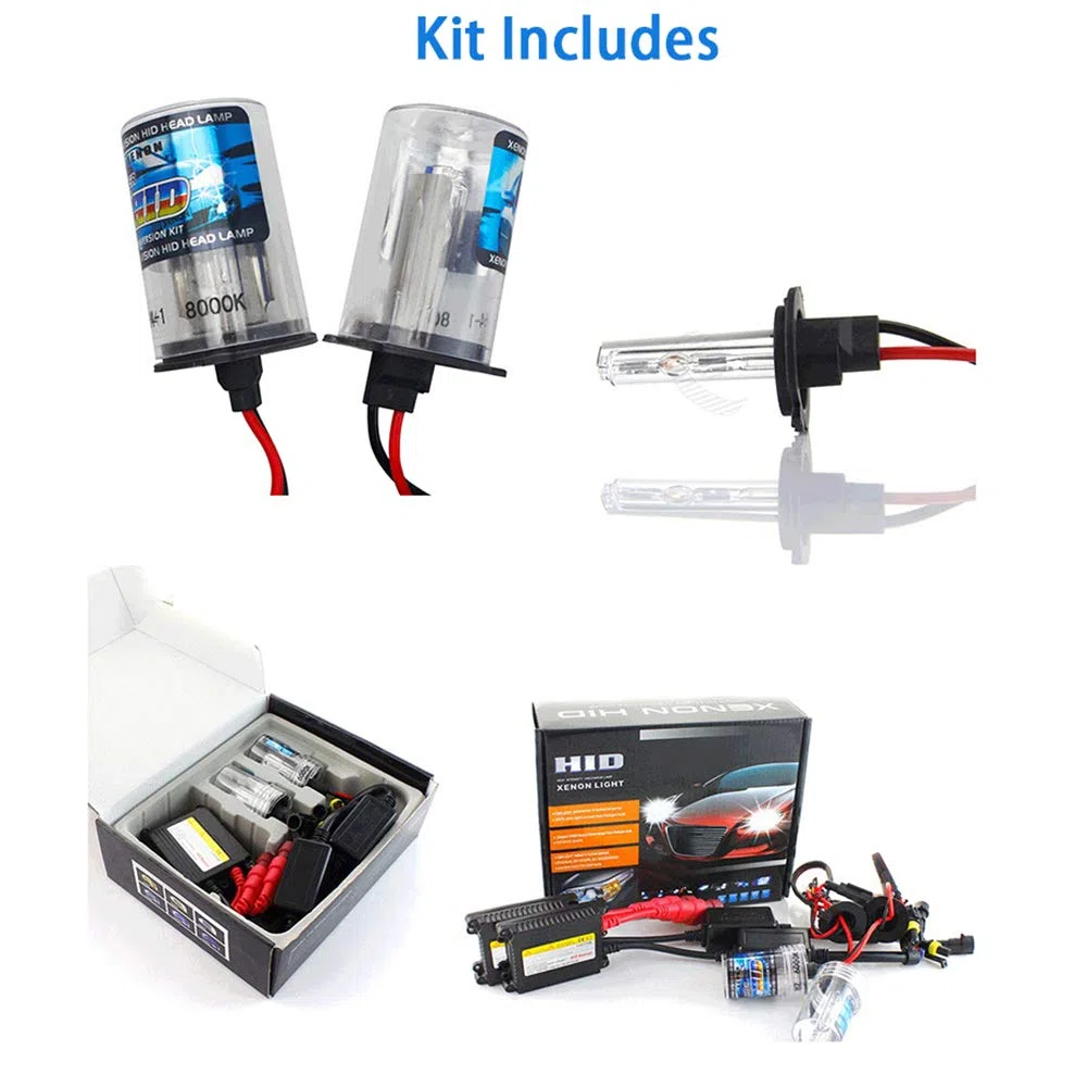55W Kit de luz HID Xenón 12000K H4 HID Xenon Bombilla Lámpara Kit de Conversión Lastre 12V