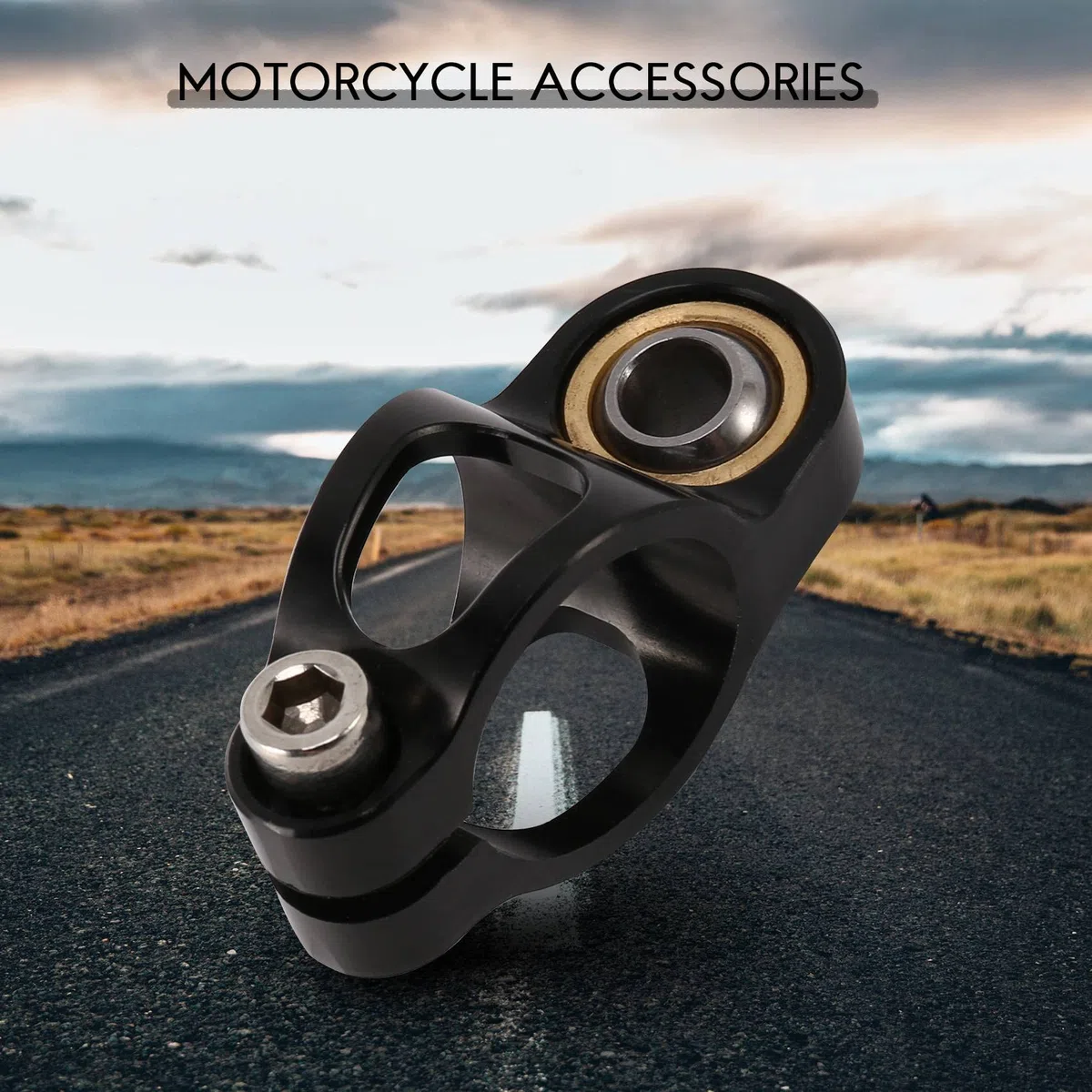 Regulador de dirección universal para motocicleta, estabilizador lineal, control seguro inverso CNC para MT09 MT07 YZF R1 R6 Negro, 500082134A3