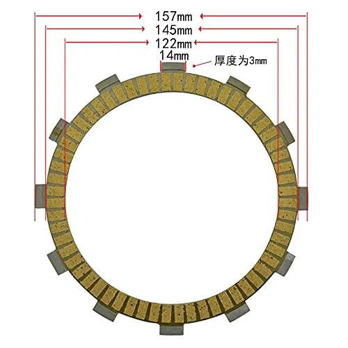 7PC Placas de embrague de fricción de motocicletas para Kawasaki EN500 Vulcan 500 90-09 EX500 NINJA500 87-09 EN450 454 LTD 85-90 KZ550 80-84