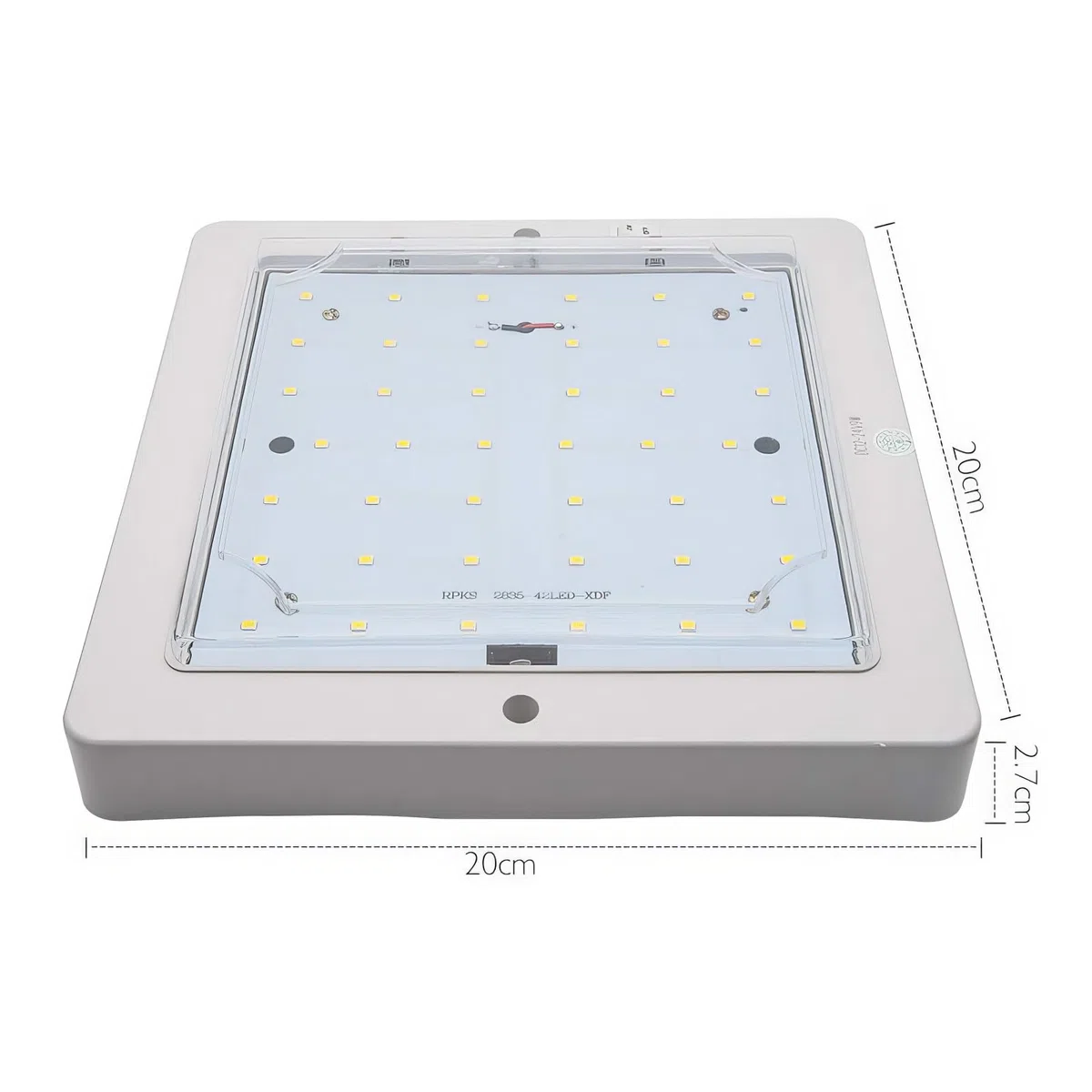 12V-24V LED RV lámpara de techo para caravana camping-Car barco, 9W luces de techo lámpara de techo LED blanco cálido