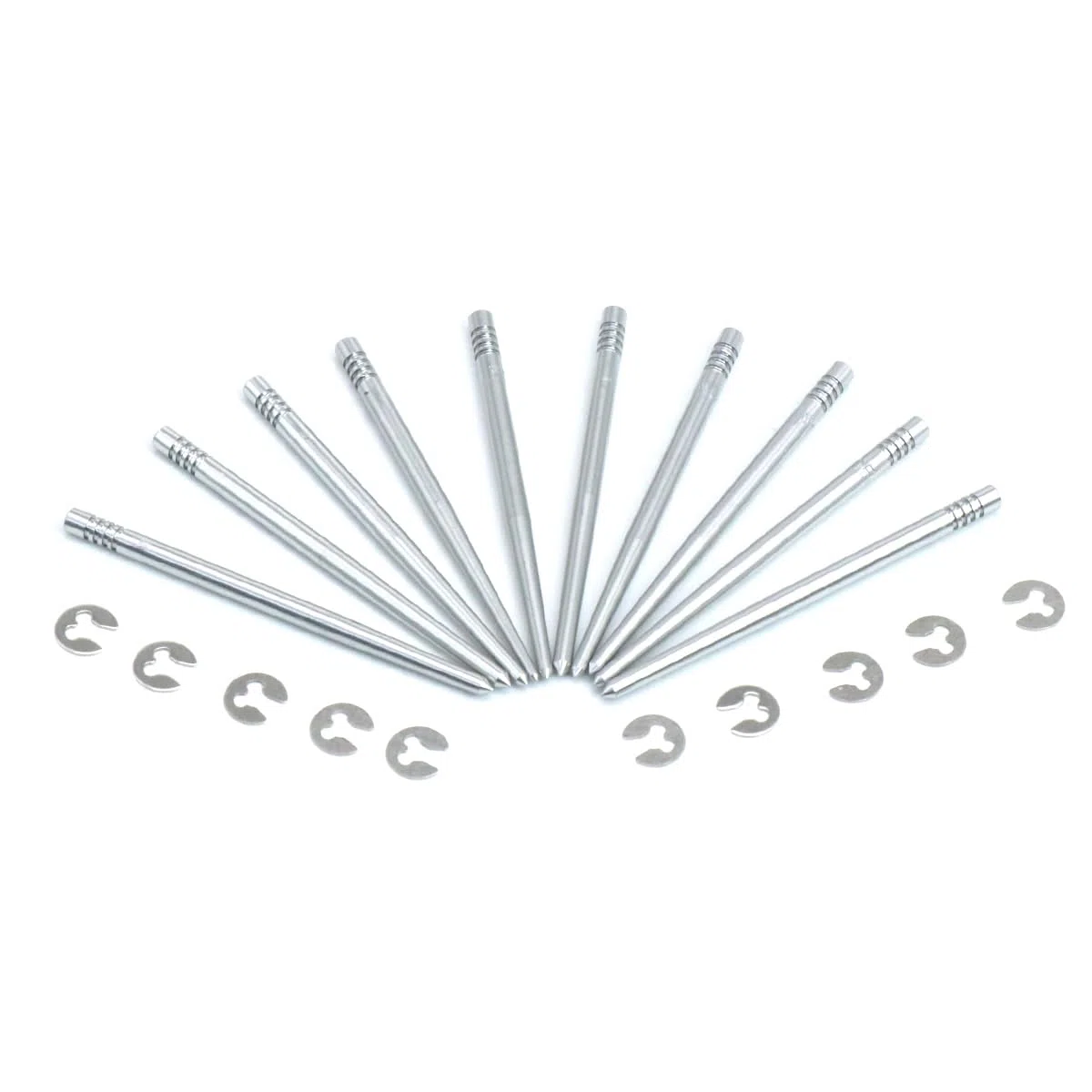 Juego de 10 Agujas de carburador Dellorto 9595 para Alconstar, con Clip, compatibles con DELLORTO, PHBG, PHVB y PHBD.