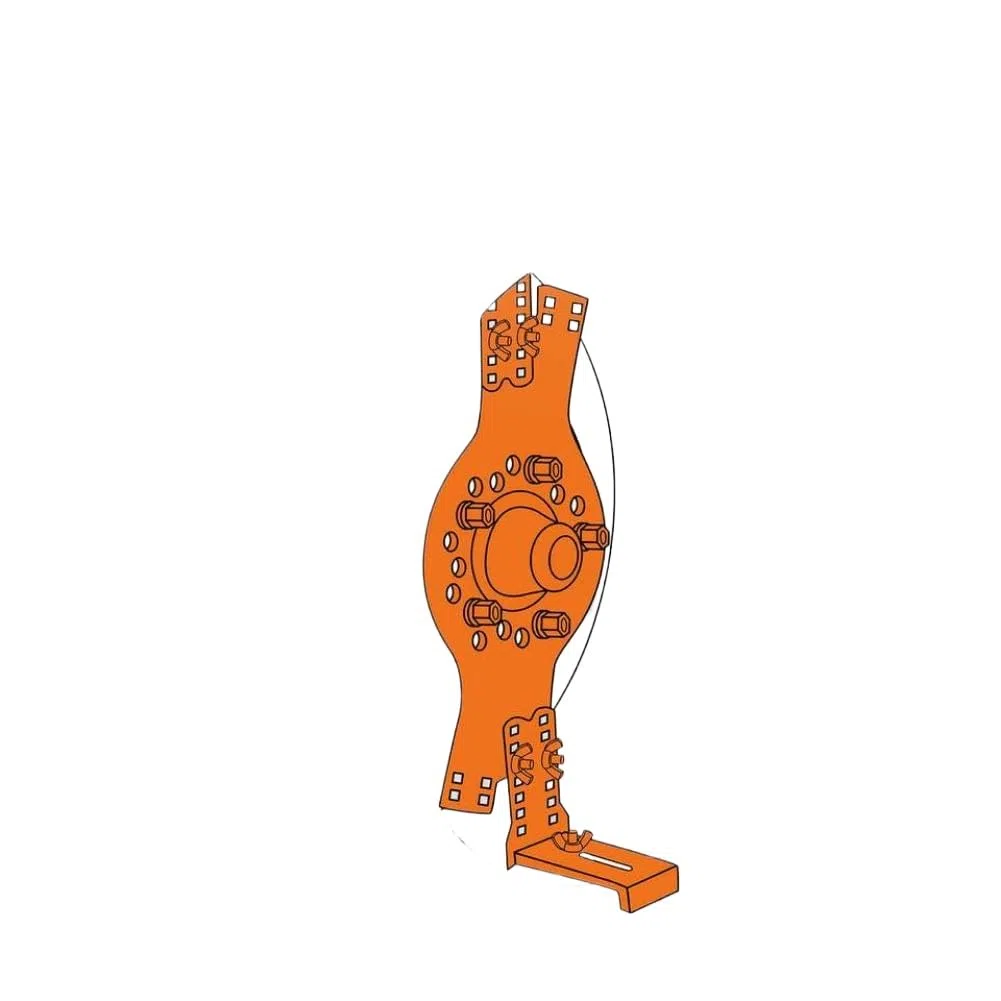 Herramienta de montaje de ruedas, maqueta de medición de prueba de ajuste de tamaño de neumático, compatible con patrón de 5 orejetas