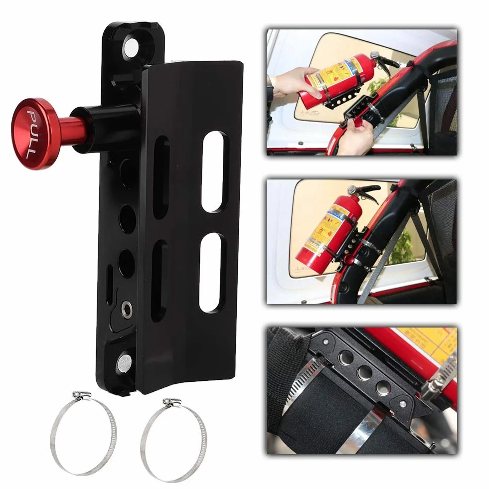 Soporte de montaje del extintor de incendios del automóvil, Soporte de extintor de incendios de repuesto Soporte de aleación de aluminio modificado reemplazo para soporte de montaje de automóvil