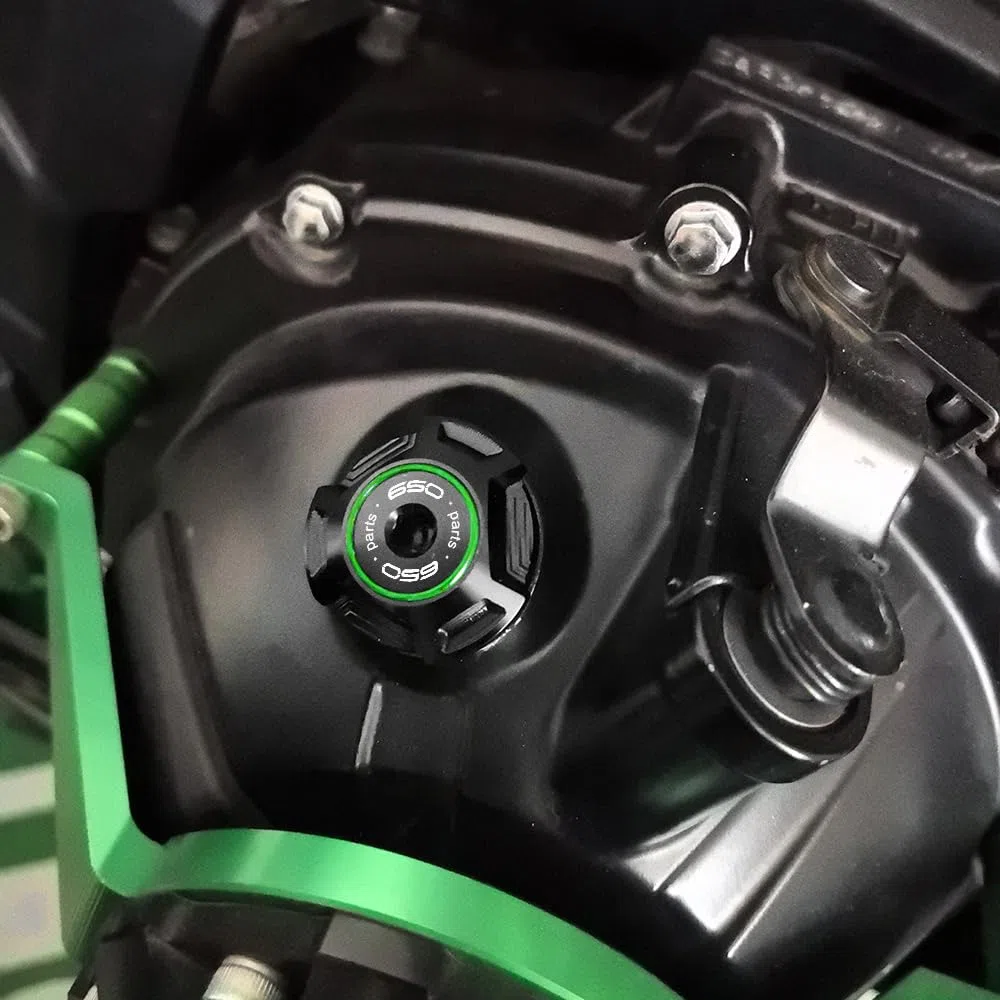 Para Kawasaki Z650 Z 650 RS Ninja650 ninja 650 2017-2025 Versys650 Accesorios de Aluminio Motocicleta Cubierta delantera trasera del depósito de líquido de frenos Tapa de llenado de aceite de