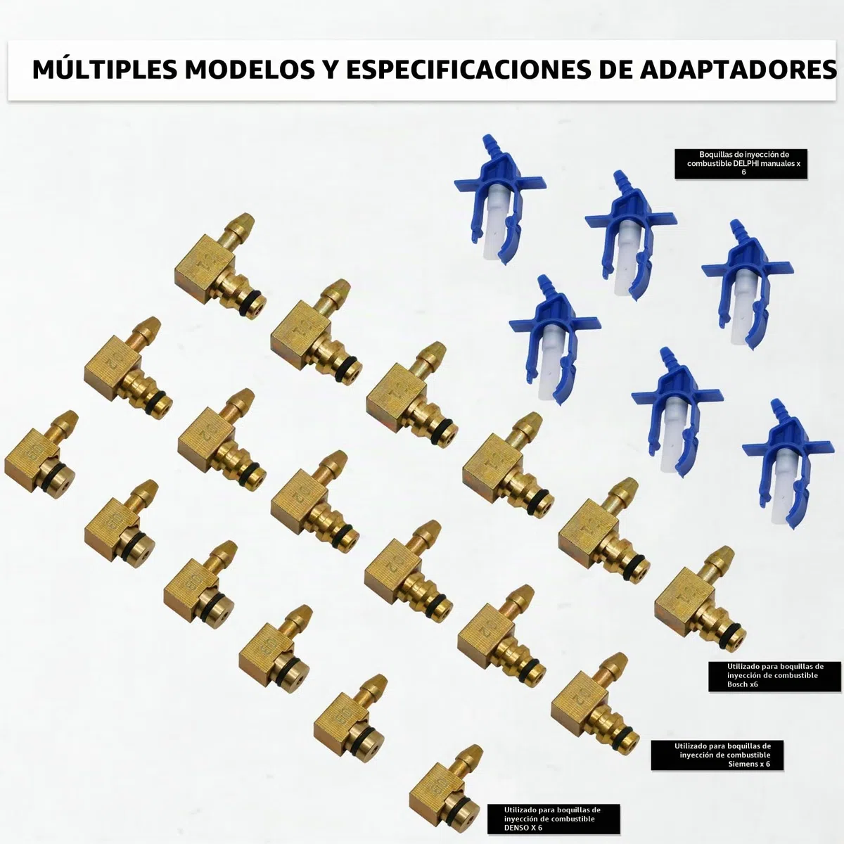 Kit de prueba de fugas diésel, probador de fugas de riel común, probador de fugas de 6 cilindros, medidor de flujo de inyector diésel, kit de prueba de riel de inyección de motor con 24
