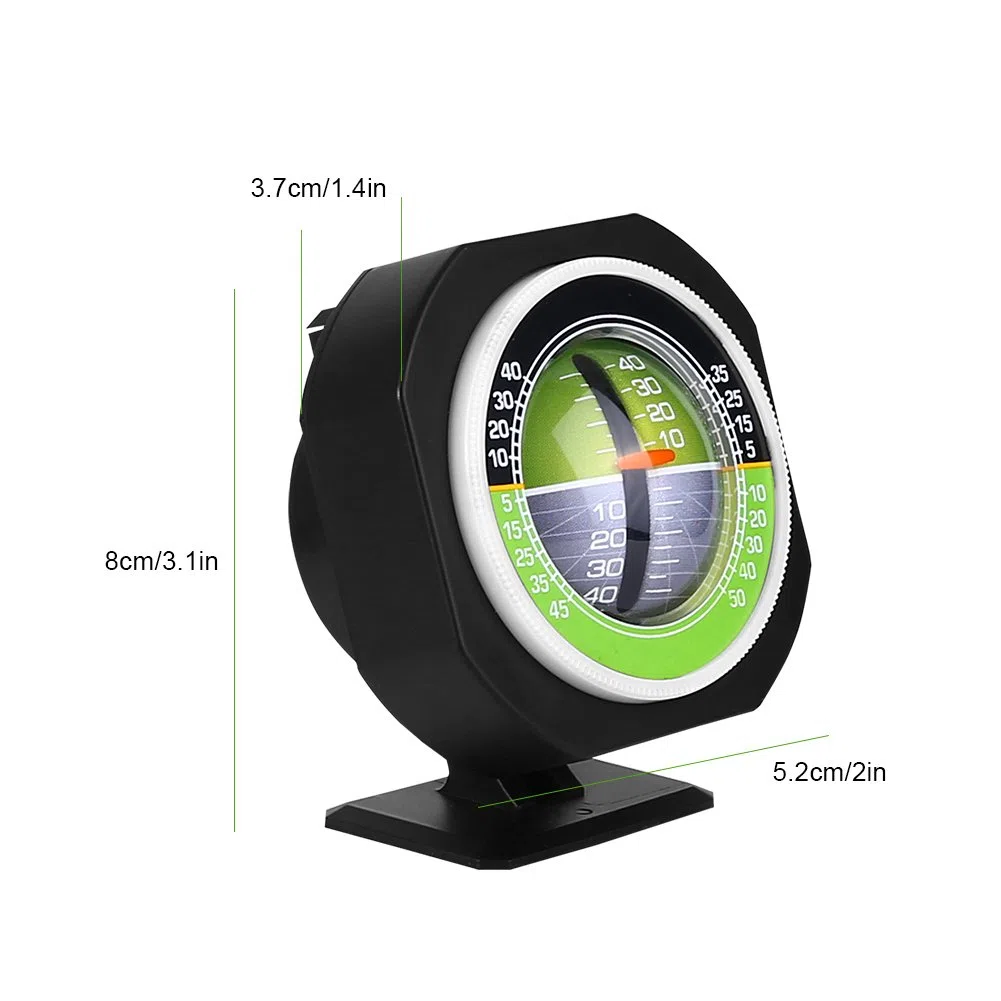 Inclinómetro Coche, Mini Brújula Ángulo Medidor de Nivel al Aire Brújula de Bola Luminoso LED de Ángulo Medidor de Coche Balanceador Equipo de Medición reemplazo para Vehículo de Automóvil