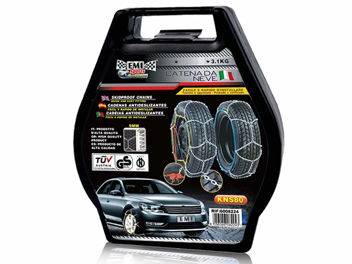 Cadenas de nieve 195/55R16 195/60R16, 205/50R16,215/45R16,215/50R16,225/40R16,225/45R16,185/60R17,205/45R17,205/50R17,215/40R17,215/45R17,225/40R17