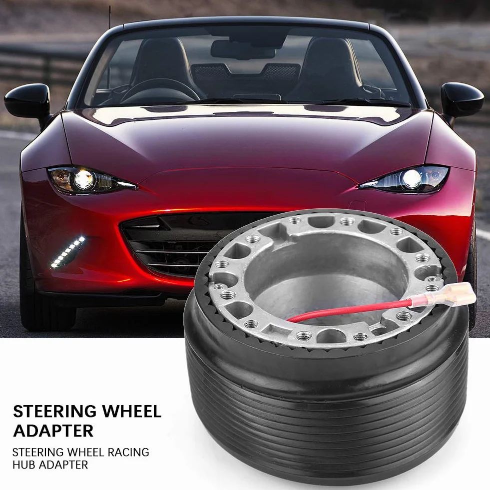 Adaptador de volante Adaptador de buje de carreras de volante de 6 pernos con orificio para 323 MIATA MX3 MX5 MX6 piña volante mx5 nb 1998 piña mx5 volante y piña de terrano de ral
