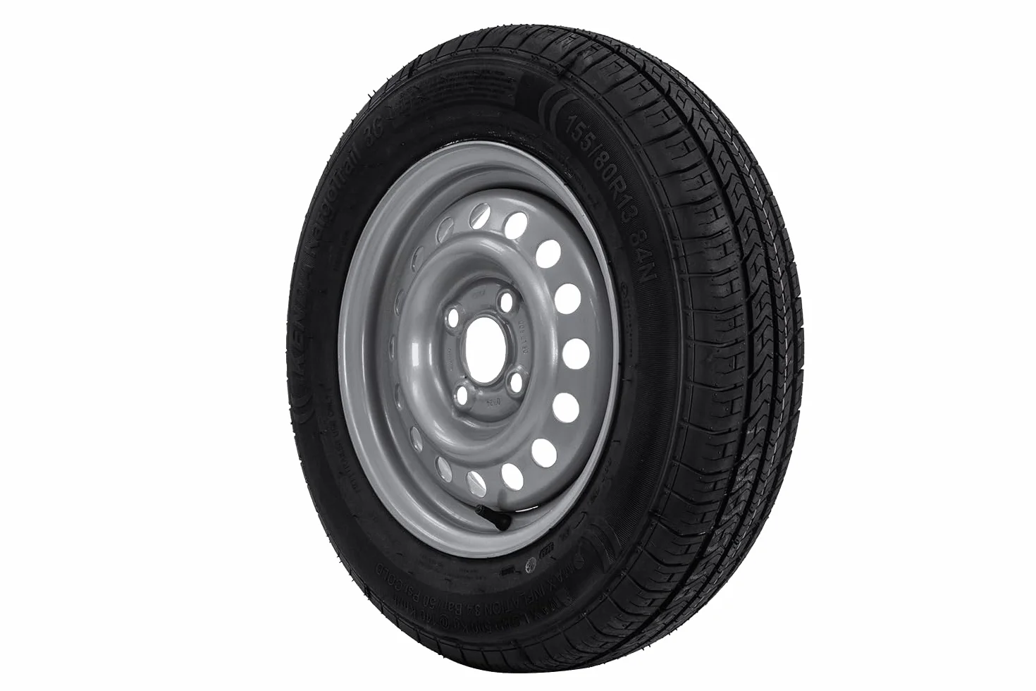 KENDA Rueda Completa para Remolque 155/80 R13 84N con Llanta de Acero 4Jx13 4x100 ET30, Carga Máxima 500 kg, Ideal para Remolques Ligeros y de Camping
