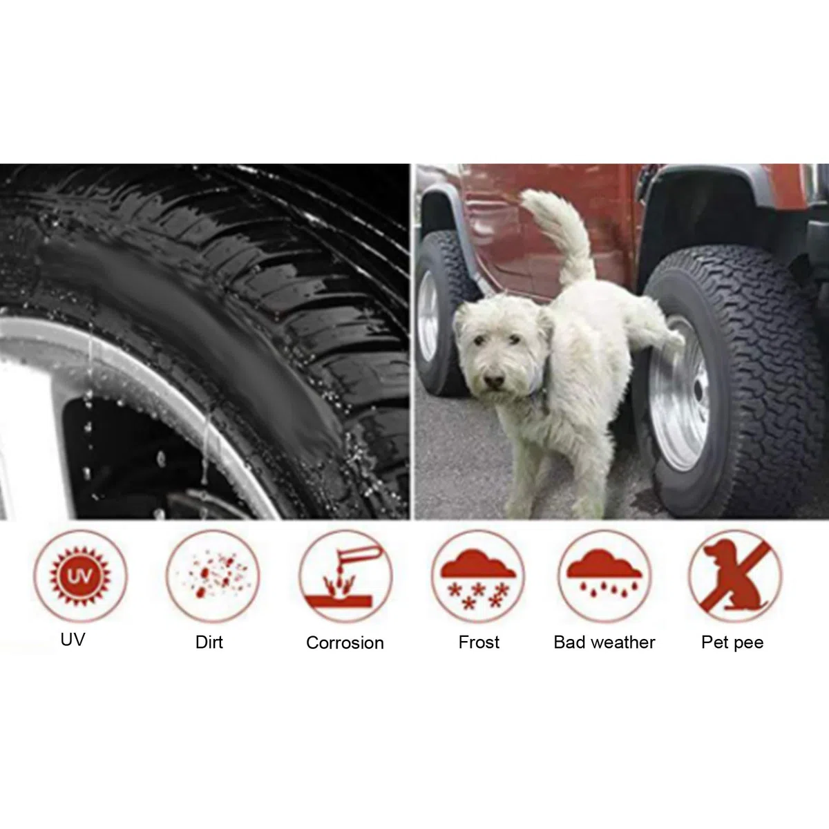 Bolsas para neumáticos, 4 Piezas Cubierta de neumáticos Película de Aluminio Impermeable Protector Funda de neumáticos Anti-UV para automóviles, Camiones, vehículos recreativos Rueda (27-29 Pulgadas)