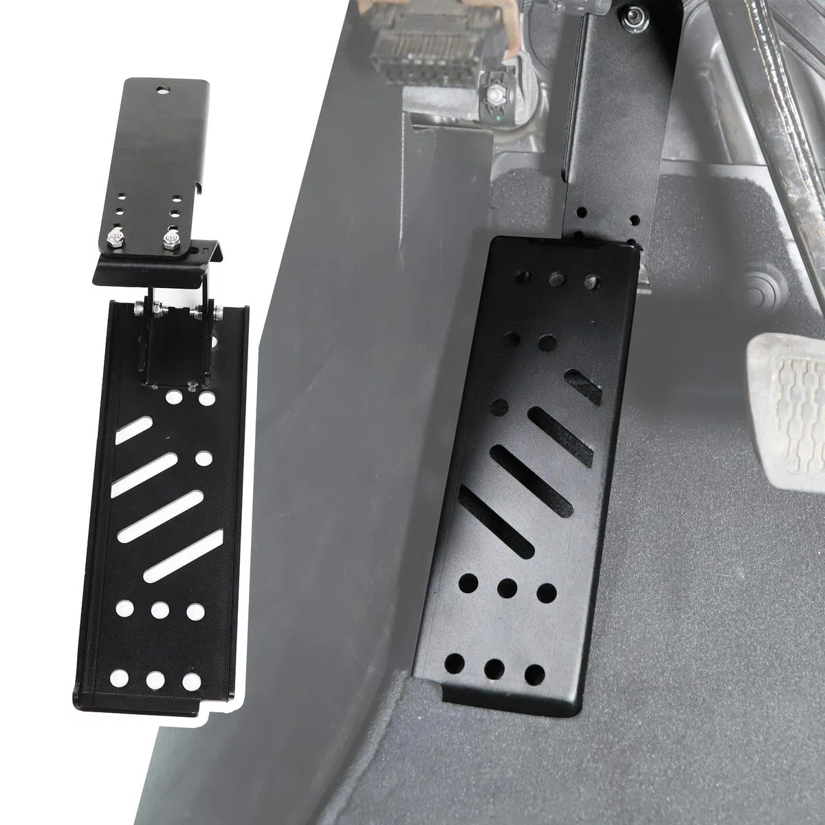 JeCar Reposapiés de pedal muerto de acero para Jeep Wrangler 2018-2021 Jeep Wrangler JL JLU, negro