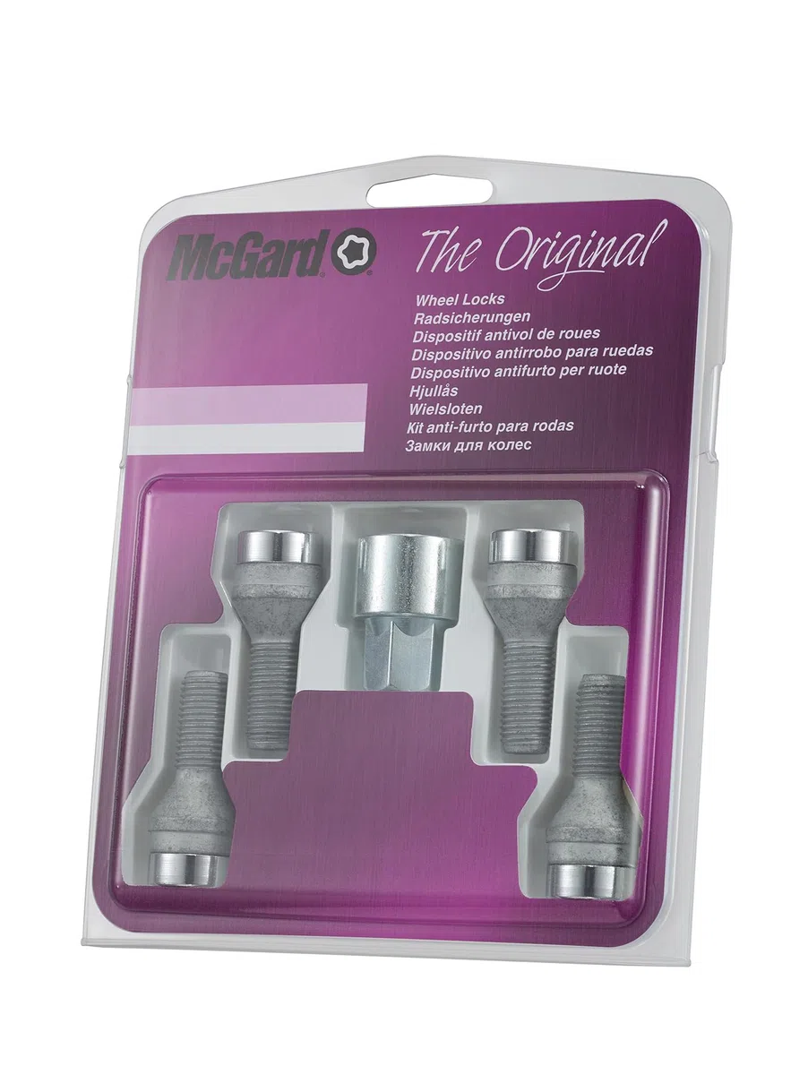 McGard 27226SU Standard - Tornillos antirrobo para ruedas (base cónica, M14 x 1,25, longitud del vástago 28,2 mm, SW17)
