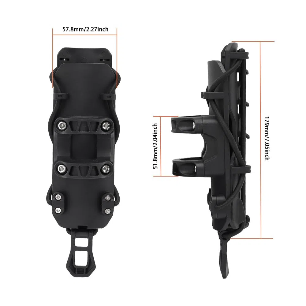 Shkalacar Soporte para Botella de Moto, Soporte para Botella, Protector de Parachoques Ajustable y de Liberación Rápida, Soporte para Bebidas en Maletero Trasero