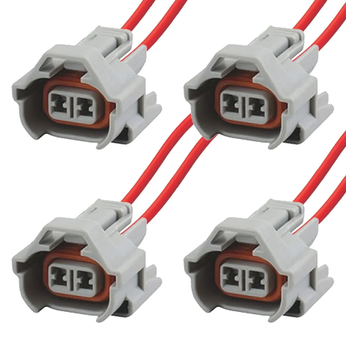 Greenspirits conector de repuesto para coche inyector de gasolina Nip-Den (4 x Female) con cable 90980-11153, 0280 157 012, 0280157012, 6189-0060, 06A973722