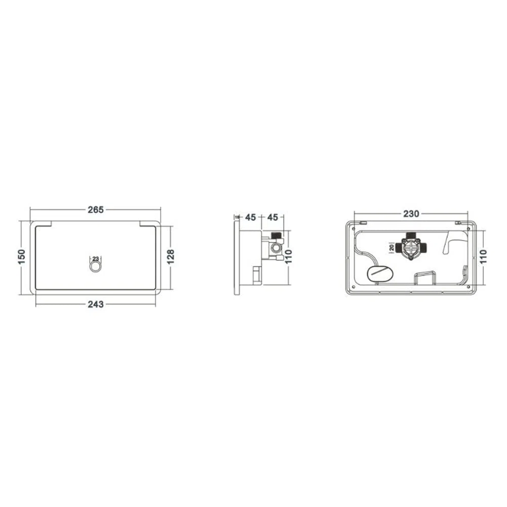 Ducha externa para caravana, ducha de caja de ducha con interruptor de agua caliente y fría, kit de ducha exterior ajustable para caravana con cerradura para barco, autocaravana, caravana
