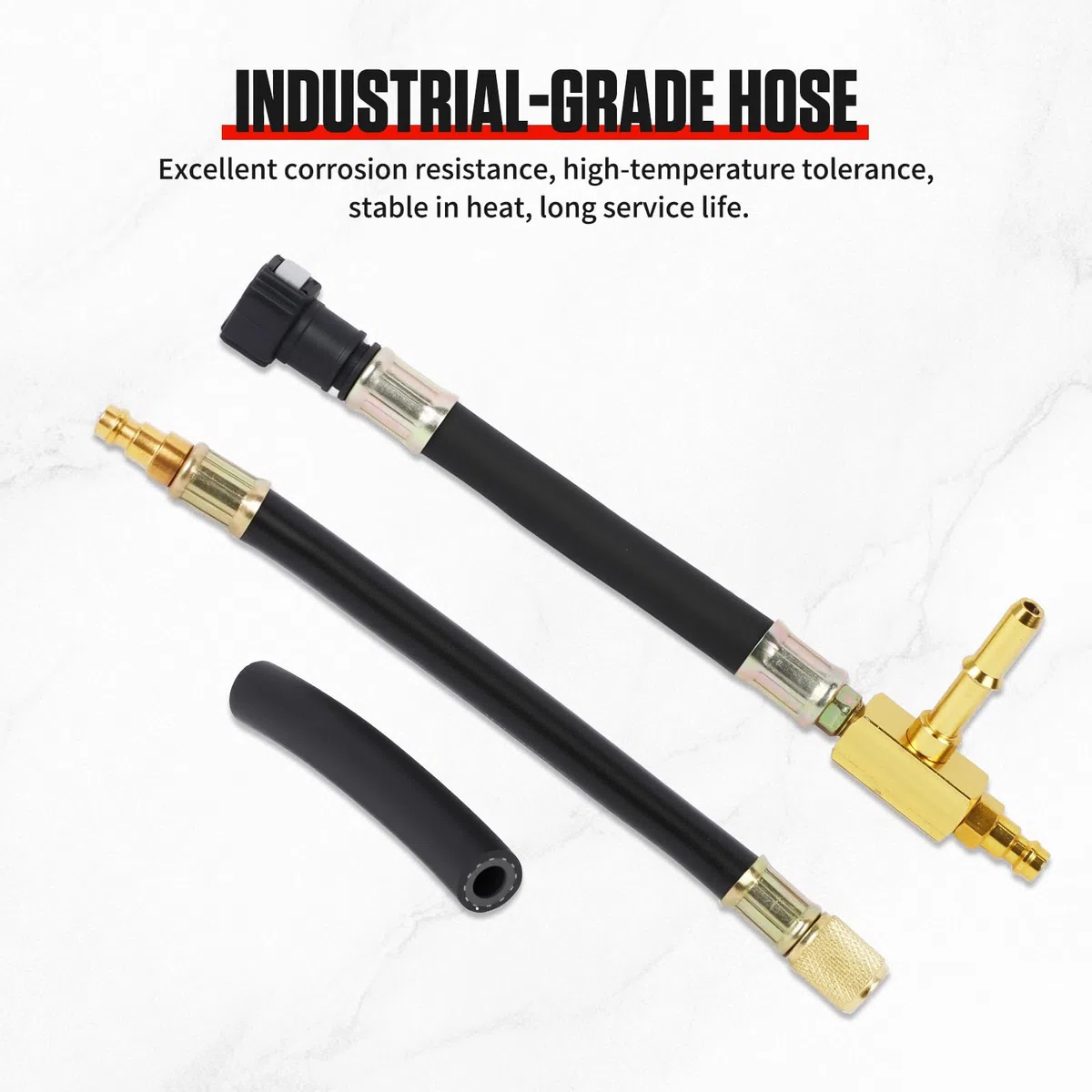 BELEY TU-443 Kit de Medidor de Presión de Inyección de Combustible del Motor, Presión Sistema de Inyección con Adaptador y 0-140PSI / 0-10Bar Gauge