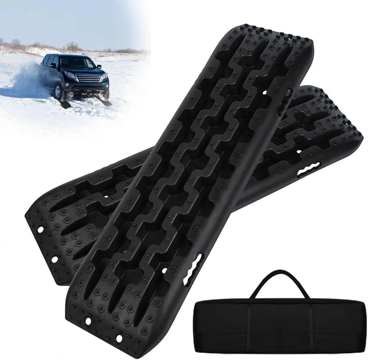 XMTECH 2 piezas de ayuda de arranque para arenas, placas de tracción offroad, plástico, ayuda de arranque, autocaravana, placa de recuperación, pistas de tracción, para vehículos todoterreno,