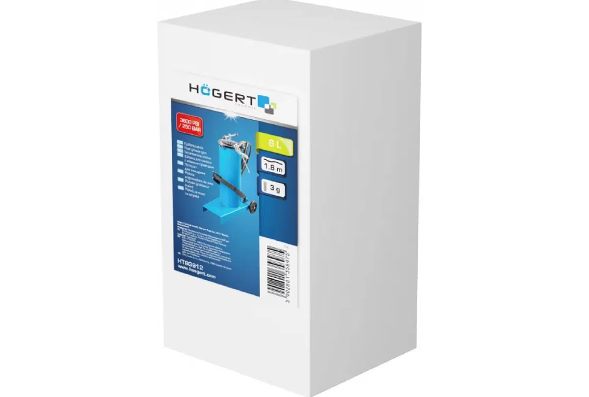 Högert Technik HT8G912 - Pistola de grasa para pies (capacidad de 6 L)