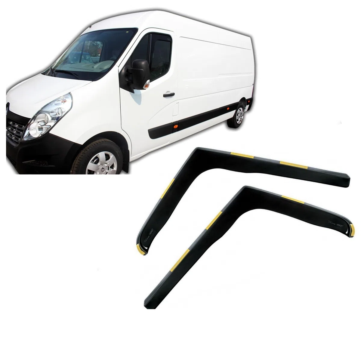 J&J AUTOMOTIVE Derivabrisas para RENAULT Master 2 puerta 2010-2020 2 piezas