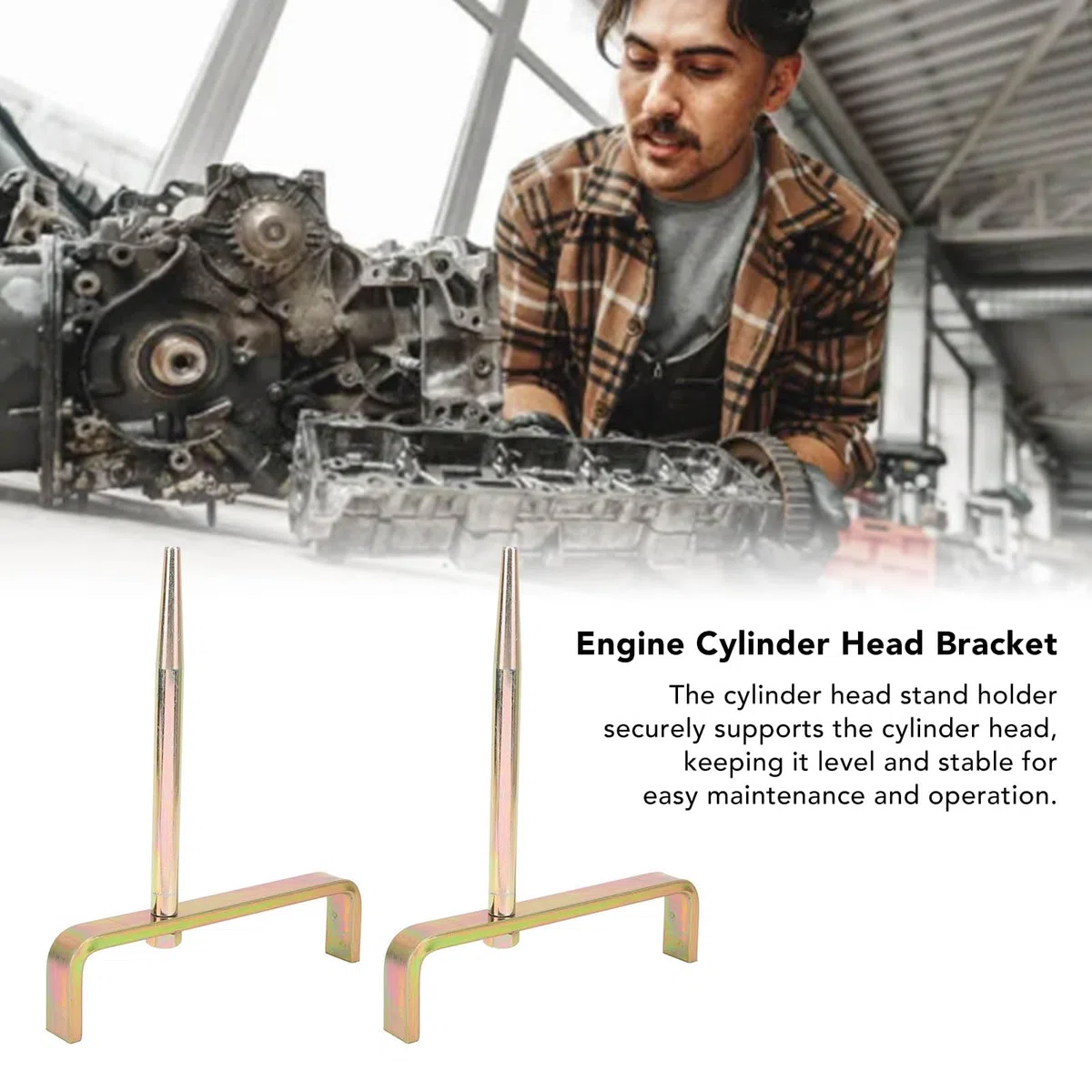 Soporte de Culata, 2 Juegos Soporte de Culata de Motor Soporte de Culata Confiable, Resistente y de Alta Dureza Universal para Mantenimiento de Motor de Automóvil